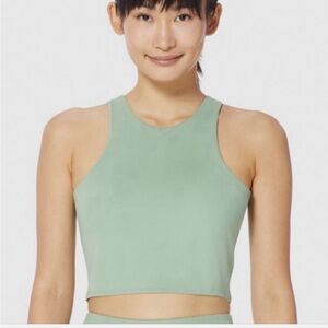 Ruby Ribbon Sport Crop Tank In Leaf Green #1842, Size 40